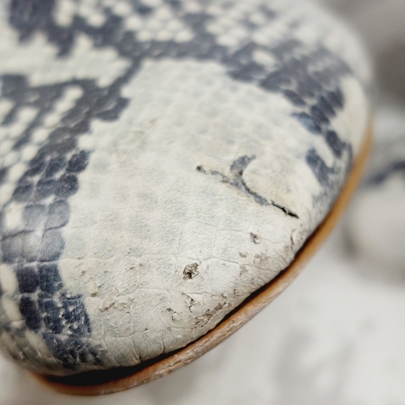 Steve Madden Rookie Snake Print Pull On Block Heel Ankle Boots T593 - Picture 15 of 16